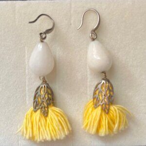🧡3/15 Anthropologie Yellow Tassel Earrings